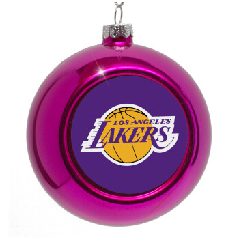 Lakers, Purple Christmas tree ornament bauble 8cm