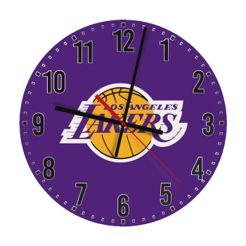 Lakers, Ρολόι τοίχου ξύλινο (30cm)