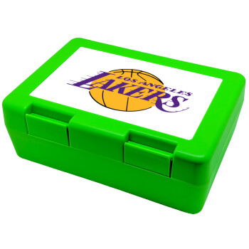 Lakers, Παιδικό δοχείο κολατσιού ΠΡΑΣΙΝΟ 185x128x65mm (BPA free πλαστικό)