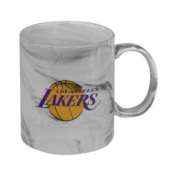 Lakers, Mug ceramic marble style, 330ml