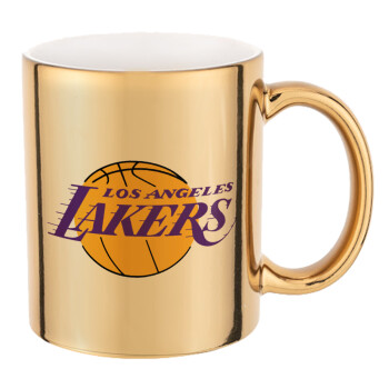 Lakers, Κούπα κεραμική, χρυσή καθρέπτης, 330ml