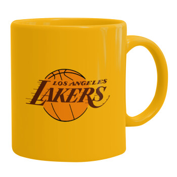 Lakers, Ceramic coffee mug yellow, 330ml