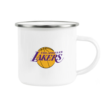 Lakers, Metallic enamel cup white 360ml