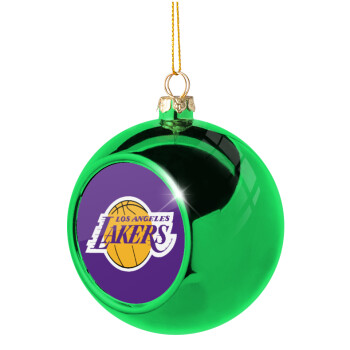 Lakers, Green Christmas tree ornament ball 8cm