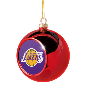 Lakers, Χριστουγεννιάτικη μπάλα δένδρου Κόκκινη 8cm
