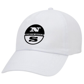 North Sails, Καπέλο Ενηλίκων Baseball Λευκό 5-φύλλο (POLYESTER, ΕΝΗΛΙΚΩΝ, UNISEX, ONE SIZE)