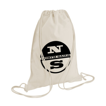 North Sails, Backpack bag GYMBAG natural (28x40cm)