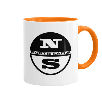 North Sails, Mug colored orange, ceramic, 330ml