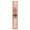 Easter Set, wooden keychain & scented flat Easter candle (30cm) (PINK)