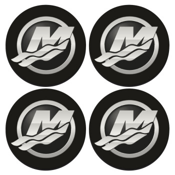 Mercury, SET of 4 round wooden coasters (9cm)