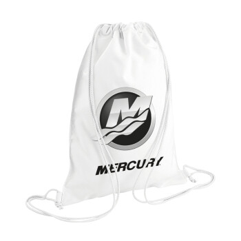 Mercury, Τσάντα πλάτης πουγκί GYMBAG λευκή (28x40cm)