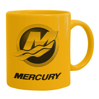 Mercury, Κούπα, κεραμική κίτρινη, 330ml (1 τεμάχιο)