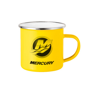 Mercury, Κούπα Μεταλλική εμαγιέ Κίτρινη 360ml