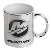 Mug ceramic, silver mirror, 330ml