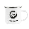 Metallic enamel cup white 360ml