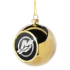 Golden Christmas tree ball ornament 8cm