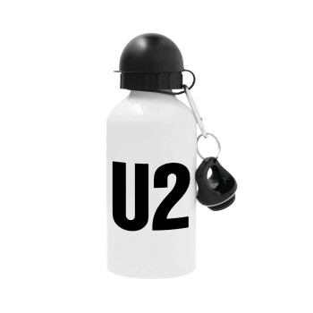 U2 , Μεταλλικό παγούρι νερού, Λευκό, αλουμινίου 500ml