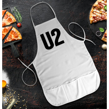 U2 , Ποδιά Σεφ / Σερβιτόρου Ολόσωμη κοντή Ενηλίκων με τσέπες (48x73cm)