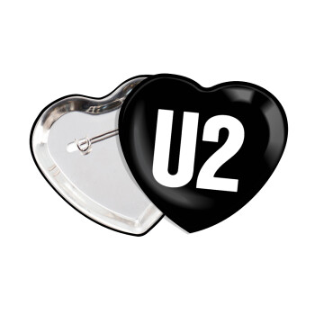 U2 , Κονκάρδα παραμάνα καρδιά (57x52mm)