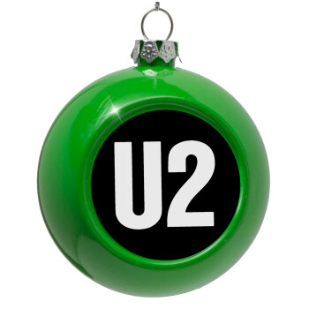 U2 , Green Christmas tree ornament bauble 8cm