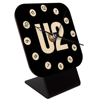 U2 , Quartz Table clock in natural wood (10cm)