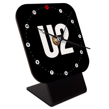 U2 , Quartz Wooden table clock with hands (10cm)