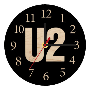 U2 , Ρολόι τοίχου ξύλινο plywood (20cm)