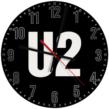 U2 , Ρολόι τοίχου ξύλινο (30cm)