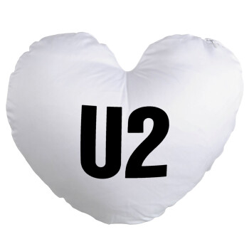 U2 , Μαξιλάρι καναπέ καρδιά 40x40cm περιέχεται το  γέμισμα