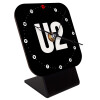 Quartz Wooden table clock with hands (10cm)