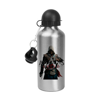 Assassin's Creed, Metallic water jug, Silver, aluminum 500ml