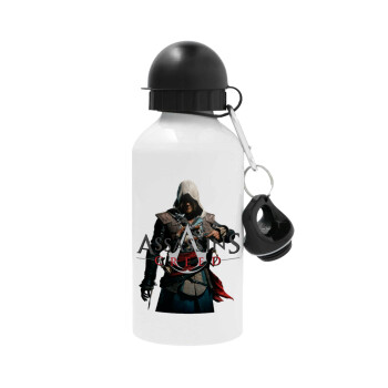 Assassin's Creed, Metal water bottle, White, aluminum 500ml
