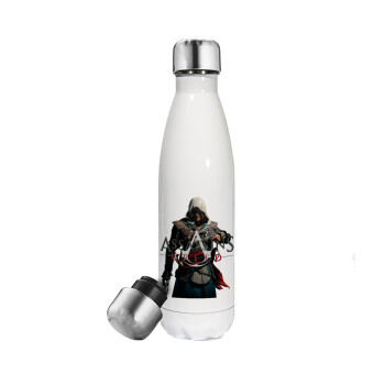 Assassin's Creed, Metal mug thermos White (Stainless steel), double wall, 500ml