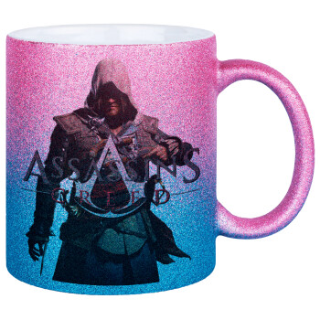 Assassin's Creed, Κούπα Χρυσή/Μπλε Glitter, κεραμική, 330ml