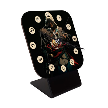 Assassin's Creed, Quartz Table clock in natural wood (10cm)