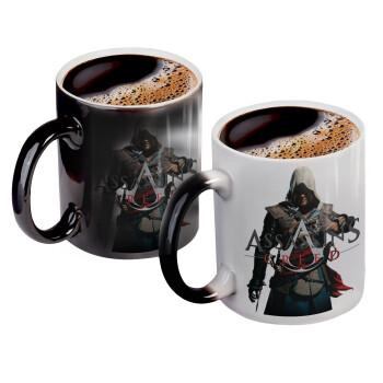 Assassin's Creed, Color changing magic Mug, ceramic, 330ml when adding hot liquid inside, the black colour desappears (1 pcs)