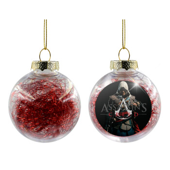 Assassin's Creed, Transparent Christmas tree ball ornament with red filling 8cm