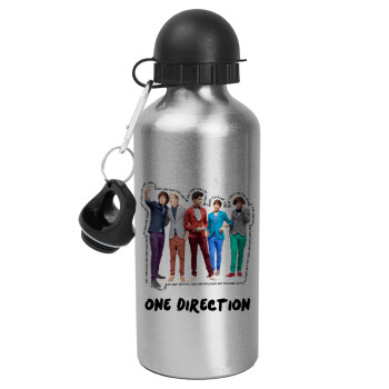 One Direction , Metallic water jug, Silver, aluminum 500ml