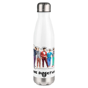 One Direction , Metal mug thermos White (Stainless steel), double wall, 500ml
