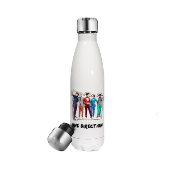One Direction , Metal mug thermos White (Stainless steel), double wall, 500ml