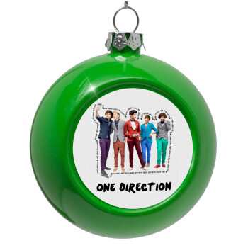 One Direction , Green Christmas tree ornament bauble 8cm