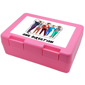 One Direction , Children's cookie container PINK 185x128x65mm (BPA free plastic)