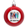 Red Christmas tree ornament bauble 8cm