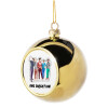 Golden Christmas tree ball ornament 8cm