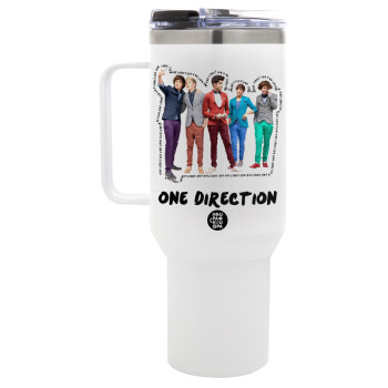 One Direction , Mega Tumbler με καπάκι, διπλού τοιχώματος (θερμό) 1,2L