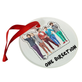 One Direction , Christmas ornament glass 9cm