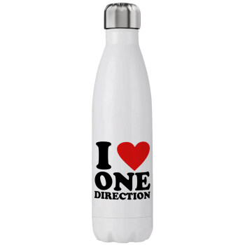 I Love, One Direction, Μεταλλικό παγούρι θερμός (Stainless steel), διπλού τοιχώματος, 750ml