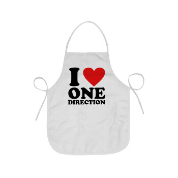 I Love, One Direction, Chef Apron Short Full Length Adult (63x75cm)