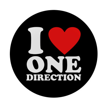 I Love, One Direction, Mousepad Round 20cm