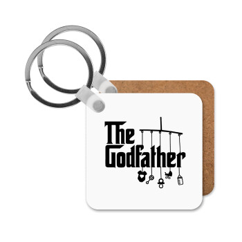 The Godfather baby, Μπρελόκ Ξύλινο τετράγωνο MDF